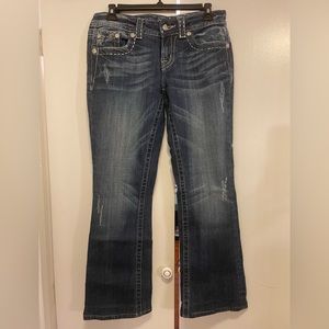 Miss Me, easy boot jeans, size 27, dark blue